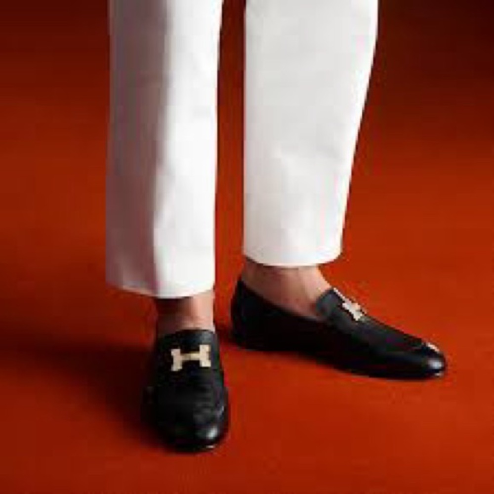 Black Leather Loafers